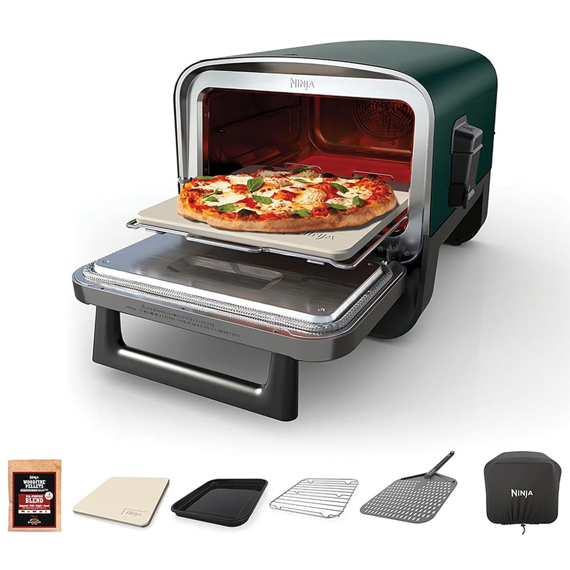 Ninja Woodfire 8-in-1 Outdoor Smoker Pizza Oven with 5 Pizza Settings
