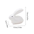 thumbnail image 2 of Pink Glossy Ceramic Bunny Figurine Cute Smooth Charming Decorative Accent For Spring Easter Tabletop Decor Home Living Room Bedroom Mantel And Entryway Display, 2 of 6