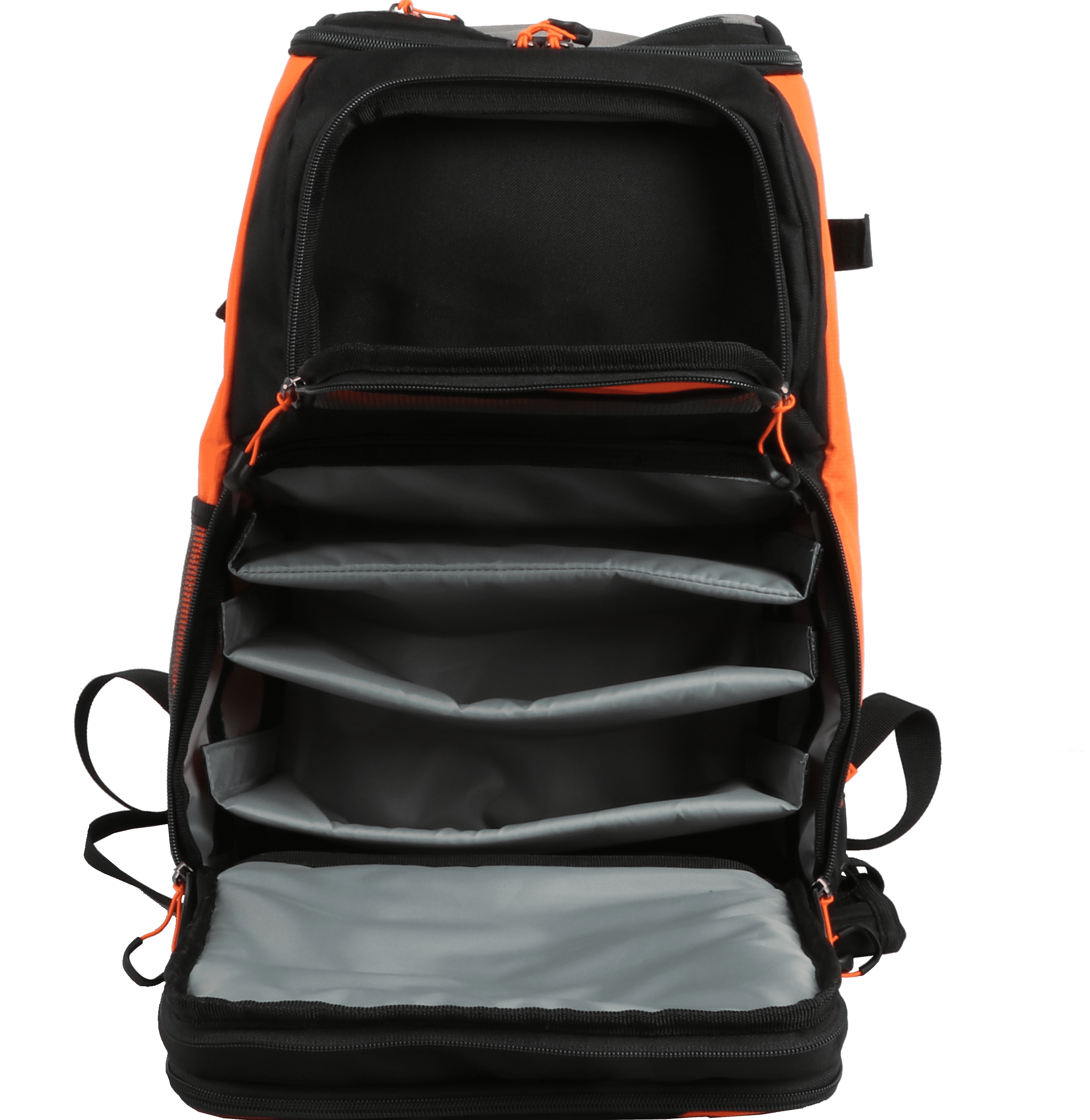 Ozark Trail Elite Durable Fishing Tackle Backpack with 360 & 350 Boxes,  Orange and Black