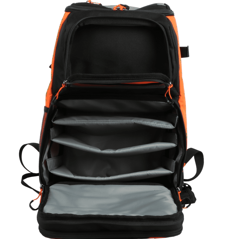 Ozark Trail Elite Durable Fishing Tackle Backpack with 360 & 350 Boxes,  Orange and Black