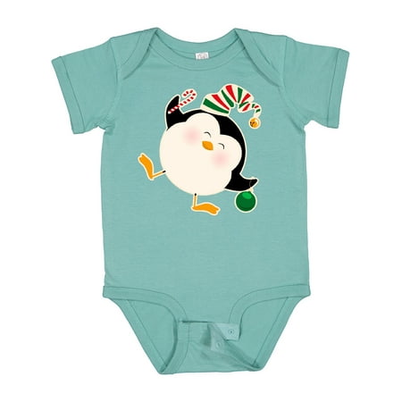

Inktastic Happy Christmas Penguin Gift Baby Boy or Baby Girl Bodysuit