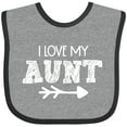 thumbnail image 3 of Inktastic I Love My Aunt with Arrow Boys or Girls Baby Bib, 3 of 4