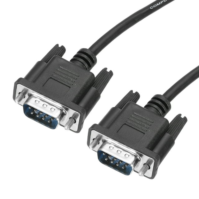 Uxcell DB9 RS232 Serial Cable, Straight Through RS-232 9 Pin Extension Cable for Data Communication 16.4 ft Male to Male