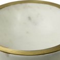 thumbnail image 4 of Benzara BM262325 Bowl with Round Marble Frame & Metal Edge, White - Large, 4 of 5