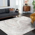 thumbnail image 3 of SAFAVIEH Orchard Edweena Modern Polyester Area Rug, Grey/Gold, 8' x 8' Square, 3 of 9