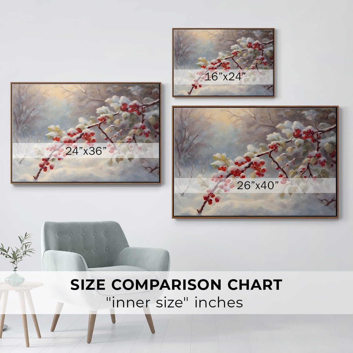 Vintage Landscape-CXCIX By Wexford Home Framed in Walnut Wood Gallery Wrapped Canvas 25 in. x 37 in.