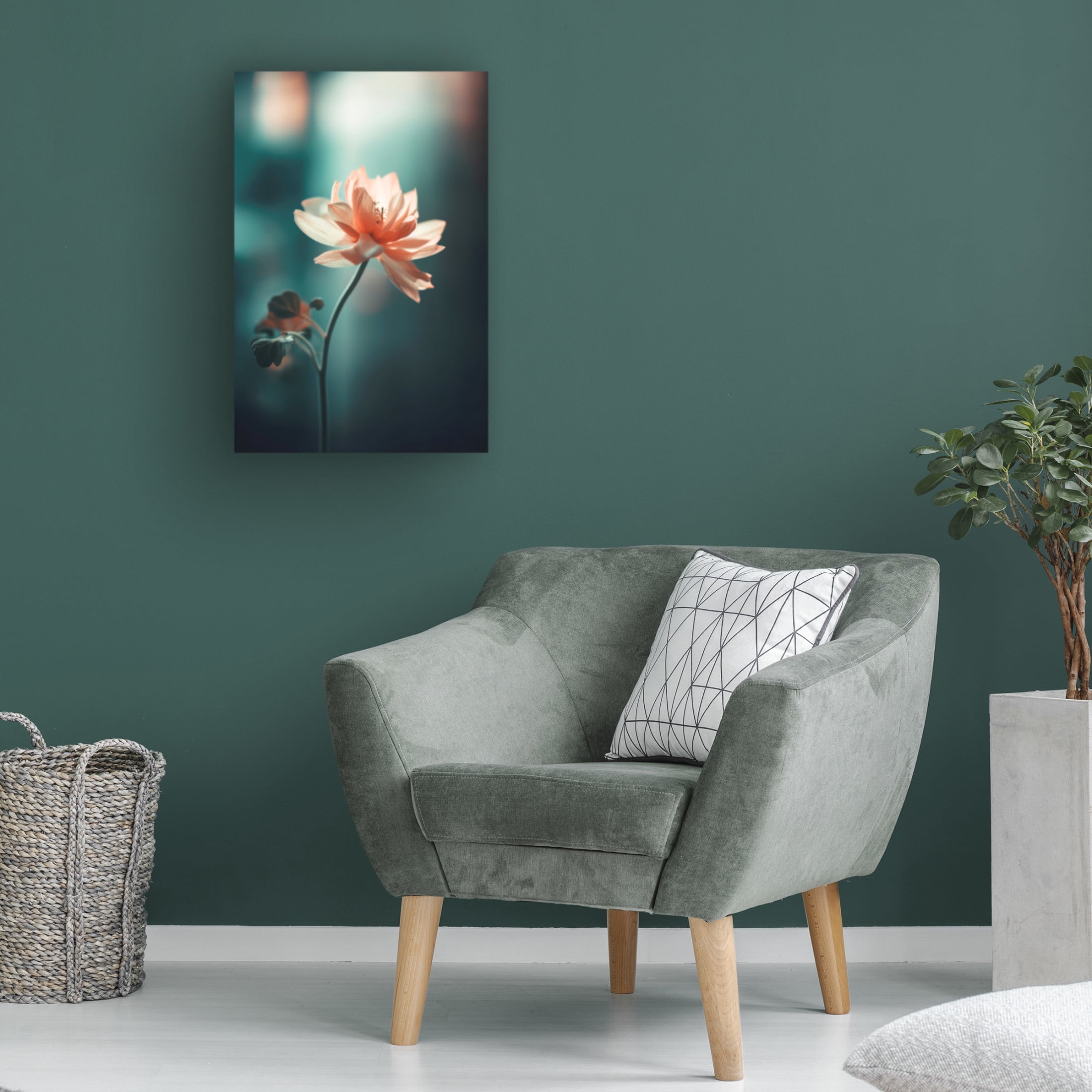 Trademark Fine Art Treechild  Coral Flowers At Night Canvas Wall Art