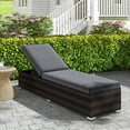 thumbnail image 1 of Costway 1 PCS Chaise Lounge with 4-level Backrest Heavy-Duty Metal Frame Seat Cushion Grey, 1 of 8