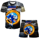 thumbnail image 5 of Nueva camiseta de Super Sonic para niños y niñas, traje con estampado de Sonic de Harajuku, camiseta + pantalones cortos, estilo callejero de moda, mangas cortas para niños, 5 of 5