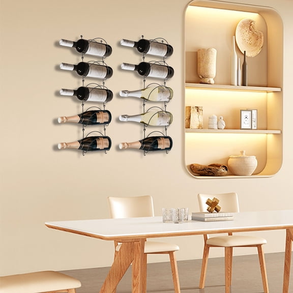 Black Wine Racks Wall Mounting Wine Rack Farmhouse Wall Rack Decor Kitchen Decor