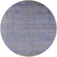thumbnail image 1 of Ahgly Company Indoor Round Mid-Century Modern Slate Blue Grey Oriental Area Rugs, 6' Round, 1 of 6