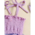 thumbnail image 6 of Biezeib Newborn Girl Outfit, Tie-up Sleeveless Pleated Butterfly Tulle Patchwork Romper Dress with Hairband Summer Clothes, 6 of 6