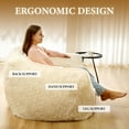 thumbnail image 5 of HOMGUAVA Giant Bean Bag Chair for Adults, Plush Bean Bag Lazy Sofa Couch with Armrests & Memory Foam for Bedroom & Living Room,White, 5 of 8