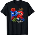thumbnail image 2 of 100% Cotton Unisex Puerto Rico PR Hibiscus Coqui Frog Rican Heritage Culture T-Shirt, 2 of 5