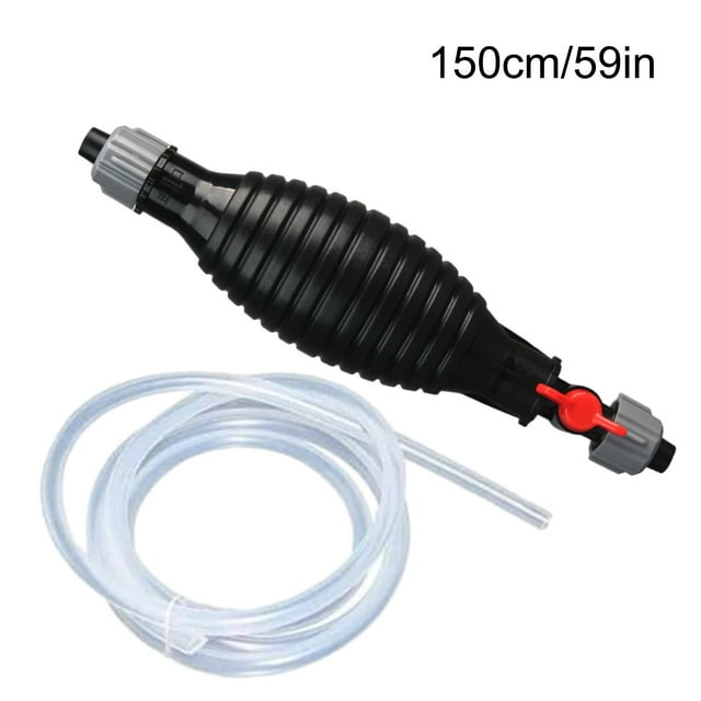 Pompe à Succion Multifonctionnelle Pompe Manuelle de Livraison Pompe Siphon Portable Convient pour Essence à Essence et Autres Fluides Sans Pince Valves Rotatives Rouges