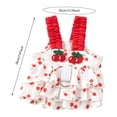 thumbnail image 6 of CSStudio Cute Cherry Pet Dress with Built‑in Leash D‑Ring, Breathable Summer Sleeveless Outfit for Small Dogs and Cats for Daily Party Photo Wear, 6 of 8
