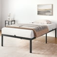 thumbnail image 1 of 14 Inch Twin Bed Frame Without Headboard, No Box Springs Needed, Low-Profile Metal Platform Bed Frame Supporting Mattress Foundation, 700 Lbs Load Capacity / Easy to Assemble / Noiseless / Black, 1 of 6