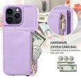 thumbnail image 3 of Dteck for iPhone 12 Pro Max Case with RFID Blocking Card Holder, iPhone 12 Pro Max Crossbody Wallet Case Shockproof Purse PU Leather Protective Back Cover,Purple, 3 of 9