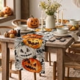 thumbnail image 4 of Smile Jack O Lantern Pumpkin Ghost Spider Halloween Table Runner 13 x 72 Inch, 4 of 8