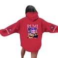 thumbnail image 3 of Moonsky Sudadera con capucha de moda para mujer de la cantante pop Dem/0n HUNTR/X con jersey corto, suave y cómoda, top de manga larga para uso informal en primavera, otoño e invierno. (Rojo L), 3 of 4