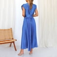 thumbnail image 6 of Formal Dresses For Women 2023 Large Loose Pleated Loose Zipper Sleeveless Bridesmaid Dress Blue XL, 6 of 7