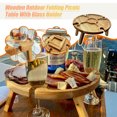 thumbnail image 5 of Leisure Table Wine Rack Racks Folding Wooden Portable 1pcs Fruit Tray 30x16CM Picnic-Table, 5 of 5