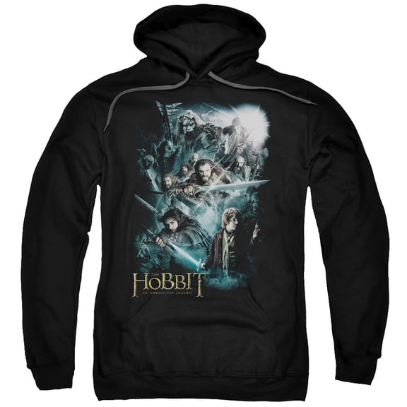 The Hobbit Epic Adventure Adult Pullover Hoodie Sweatshirt Black