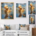 thumbnail image 4 of Designart "Ducklings Pond Reflections" Animals Framed Wall Art - Traditional Yellow Duck Hallway Framed Wall Art Decor, 4 of 6