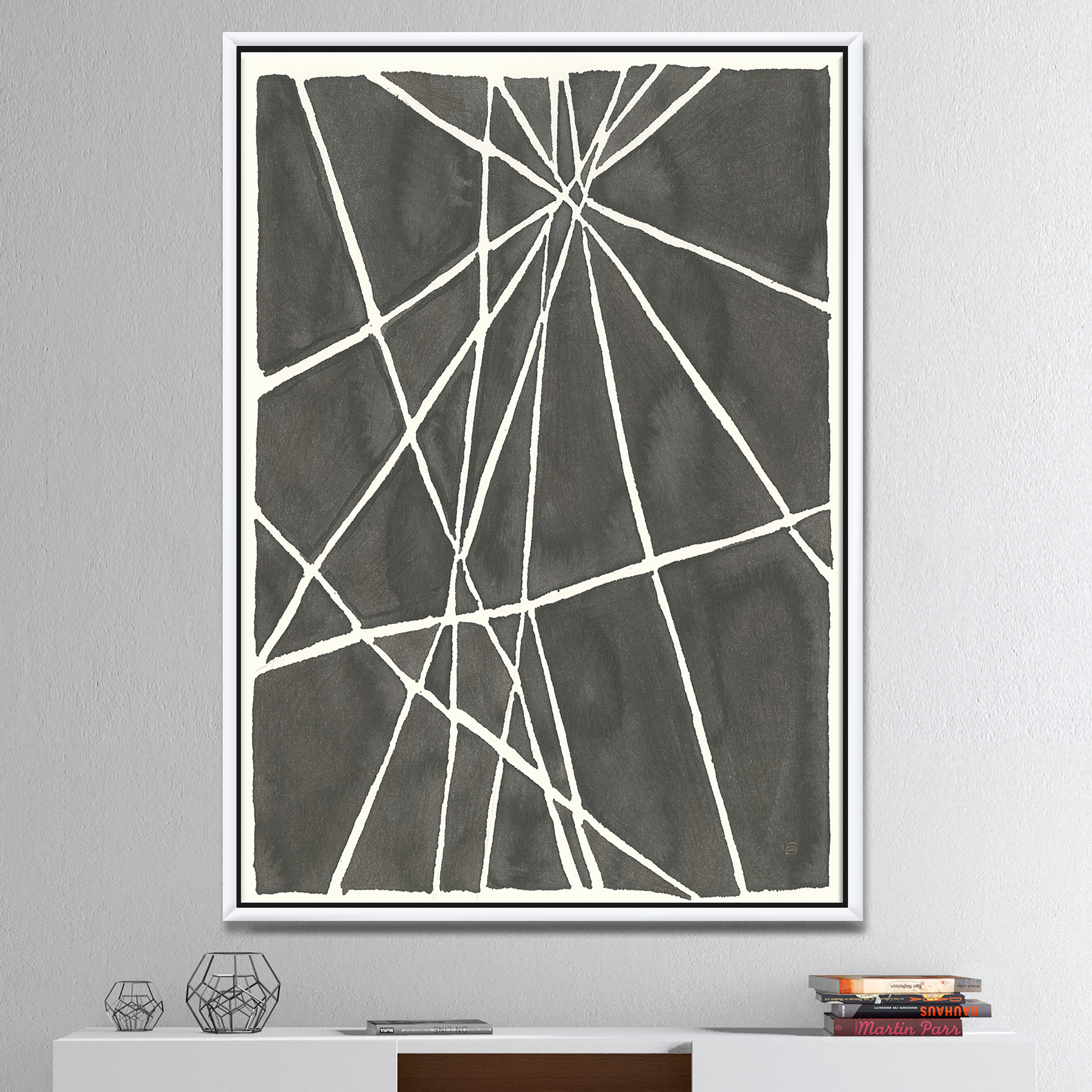 Designart ' Minimalist Graphics II ' Transitional Framed Canvas