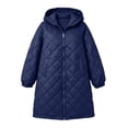 thumbnail image 3 of Luvrsol Women's Plus Size Hooded Long Puffer Coat Loose Padded Winter Jacket Casual Warm Outerwear, Navy XL-5XL, 3 of 9