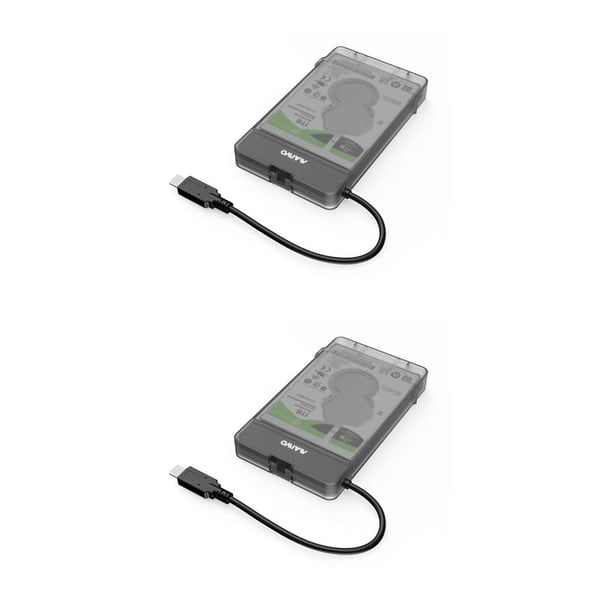 Inteprter MAIWO K104C USB Tipo-C Caja de disco duro Caja de unidad Caja antichoque Negro 2Conjunto