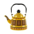 thumbnail image 2 of Fiocias 2.5L Tea Coffee Pot Decorative Chinese Retro Enamel Boil Kettle Bell Antique for Yellow, 2 of 9