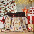 thumbnail image 6 of Rocae Dogs In Different Poses Print Christmas Drawstring Linen Gift Bag with Drawstrings Treat Bag Goody Present Bags for Christmas Party Favor, 6 of 8