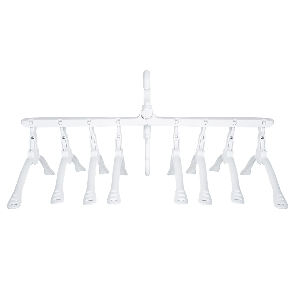LANGRIA Reversible Folding Clothes Hanger with 8 QuickFold Hangers