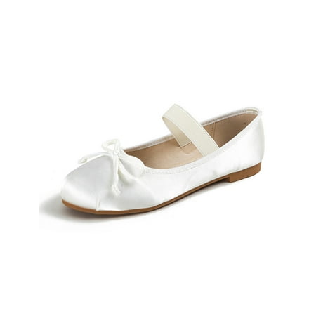 

Gomelly Ladies Ballet Flat Non-slip Flats Comfort Mary Jane Breathable Walking Shoe Women Women s Casual Shoes White 4.5
