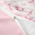 thumbnail image 4 of meiyoeat Pink Princess Bowknot Twin Duvet Cover For Girls,Modern Bow Tie Twin Bedding For Kids,Pink Reversible,2-Piece(No Comforter), 4 of 6