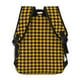 thumbnail image 4 of Fotbe Retro Yellow and Black Houndstooth Mochila Casual con Estampado para Escuela, Viajes y Actividades al Aire Libre - Duradera, Ligera y Cómoda, 4 of 5