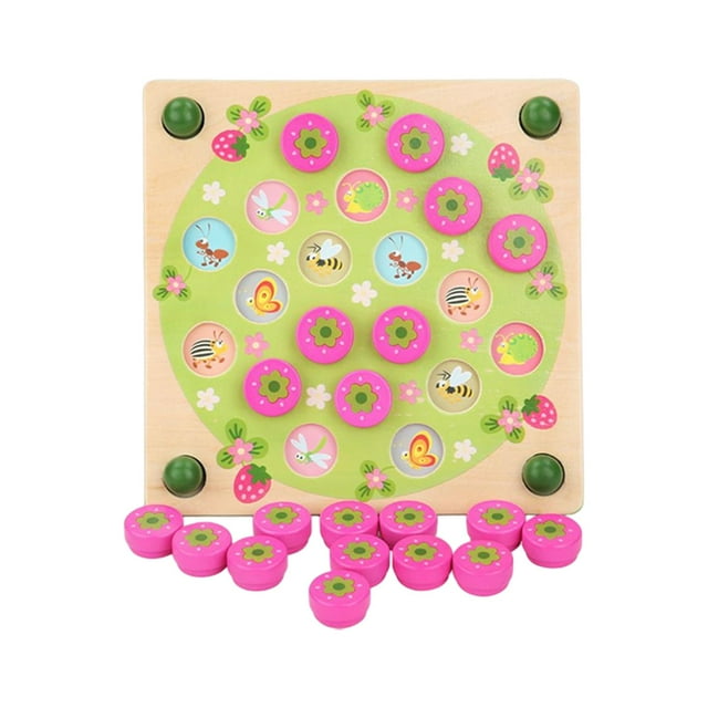 Memoria portátil Patrón de ajedrez Cognición Juguetes de desarrollo Juegos de mesa prácticos multiusos para actividades Fiestas de vacaciones Familia Sunnimix Juego de ajedrez de memoria
