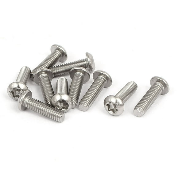 Tornillos de cabeza redonda Torx de acero inoxidable 304 M4x14mm resistentes a la manipulación 10 piezas