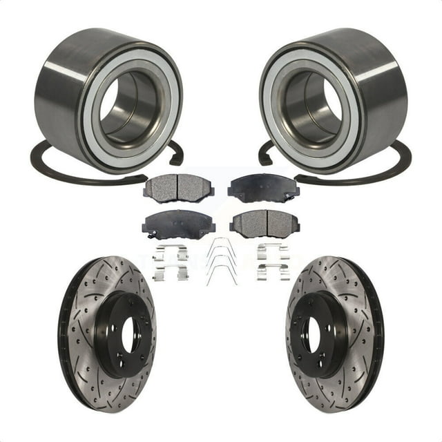 Transit Auto Roulement avant Roulement Enduit Disque Fendu Kit de Rotors et Tampons Semi-Métalliques pour Voiture 2016 Honda CR-Z KBB-101042