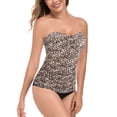 thumbnail image 5 of Relleciga Tankini Swimsuits Set for Women Tankini Bathing Suit Vintage 2 Piece Tummy Control Tankini Top with Swim Skirt Push up Swimwear, 5 of 8