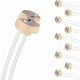 thumbnail image 1 of Portalámparas MR16 GU5.3, casquillos MR16 de cerámica estándar con cable de 15 cm, conector MR16 para bombillas LED y halógenas, paquete de 10., 1 of 5