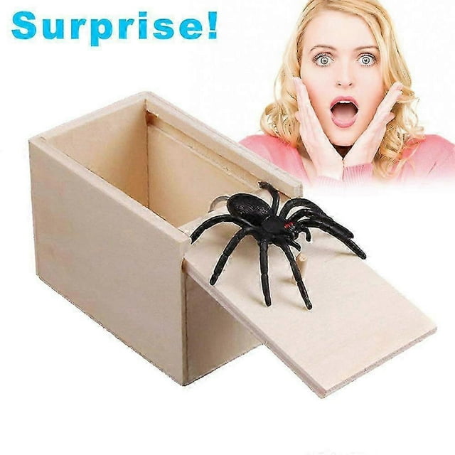 Spider in a Box Prank Toy Play Gag Joke Scare Fake Spider Hidden Gift!ZZ39