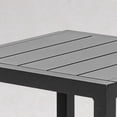 thumbnail image 3 of Krikacy Chestnut LUX Modern Aluminum Outdoor End Table, All-Weather Side Table,for Porch,Black, 3 of 6