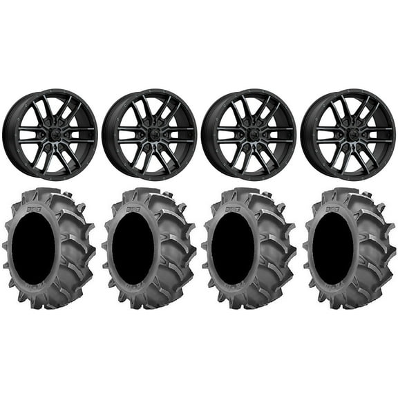 MSA Fang 20" Wheels Black 37x9.5 BKT 171 Tires Can-Am Maverick X3 / Honda Pioneer 1000 / Talon