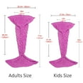 thumbnail image 2 of Manta de ganchillo AmyHomie con forma de cola de sirena para niños y adultos, 2 of 8