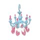 thumbnail image 1 of Tendedero colgante con forma de candelabro con 8 pinzas para secar ropa interior y calcetines. Azul, 1 of 9