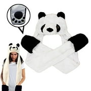 Dazzling Toys Plush Panda Hat with Long Paws Multi-functional Novelty Hoodie Cap