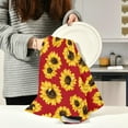 thumbnail image 6 of Coolnut Red Sunflower Kitchen Towels Dish Clothes Soft and Rapid Drying and Absorbent 4PCS Dishcloths Reusable Towels for Kitchen Bathroom Hotel Hand Towels 29"X18" inch Wash cloth, 6 of 7