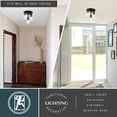 thumbnail image 5 of Park Ridge 3-Light 10.5 in. Wide Matte Black Transitional Cylinder Flush Mount Lighting Fixture, Clear Glass Shade, LED Compatible, for Low Ceilings, Bedroom, Hallway, Kitchen, 5 of 11